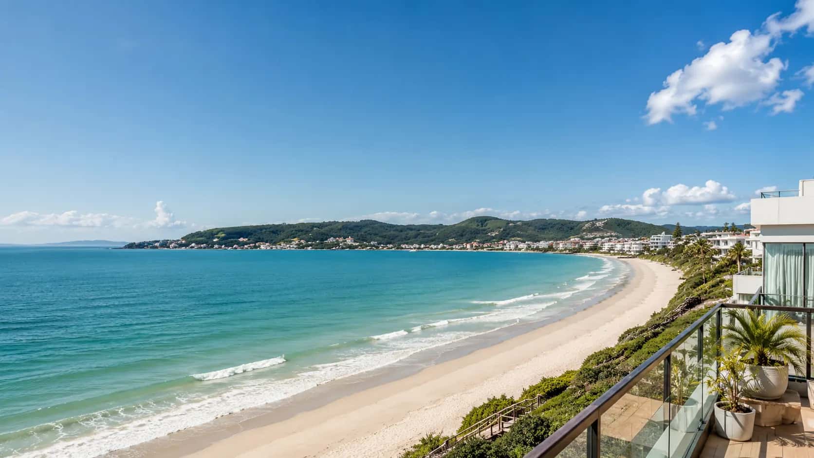 Vista aérea de Jurerê Internacional em Florianópolis